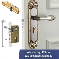 Poignée de porte  vintage silencieuse intérieure avec clés