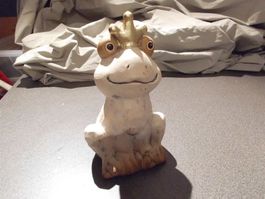 Froschkönig, weiss/blau/braun/goldige Kr