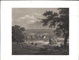 Berg  Aquatinta von Hegi  1833 selten