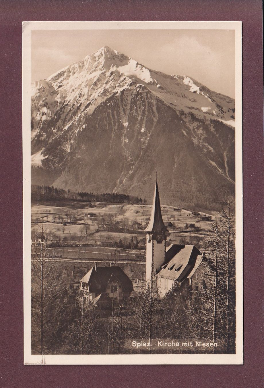 Cartes postales: SPIEZ - Kirche - Niesen – D'occasion à Pully par nicecards