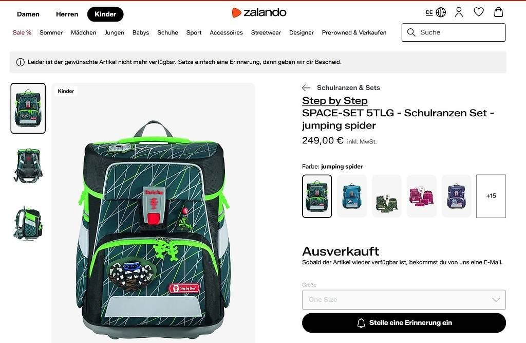 Step by Step Kindertaschen: Step by Step Schulrucksack "Jumping Spider" + Etui – Gebraucht aus Greifensee von ProNett 4