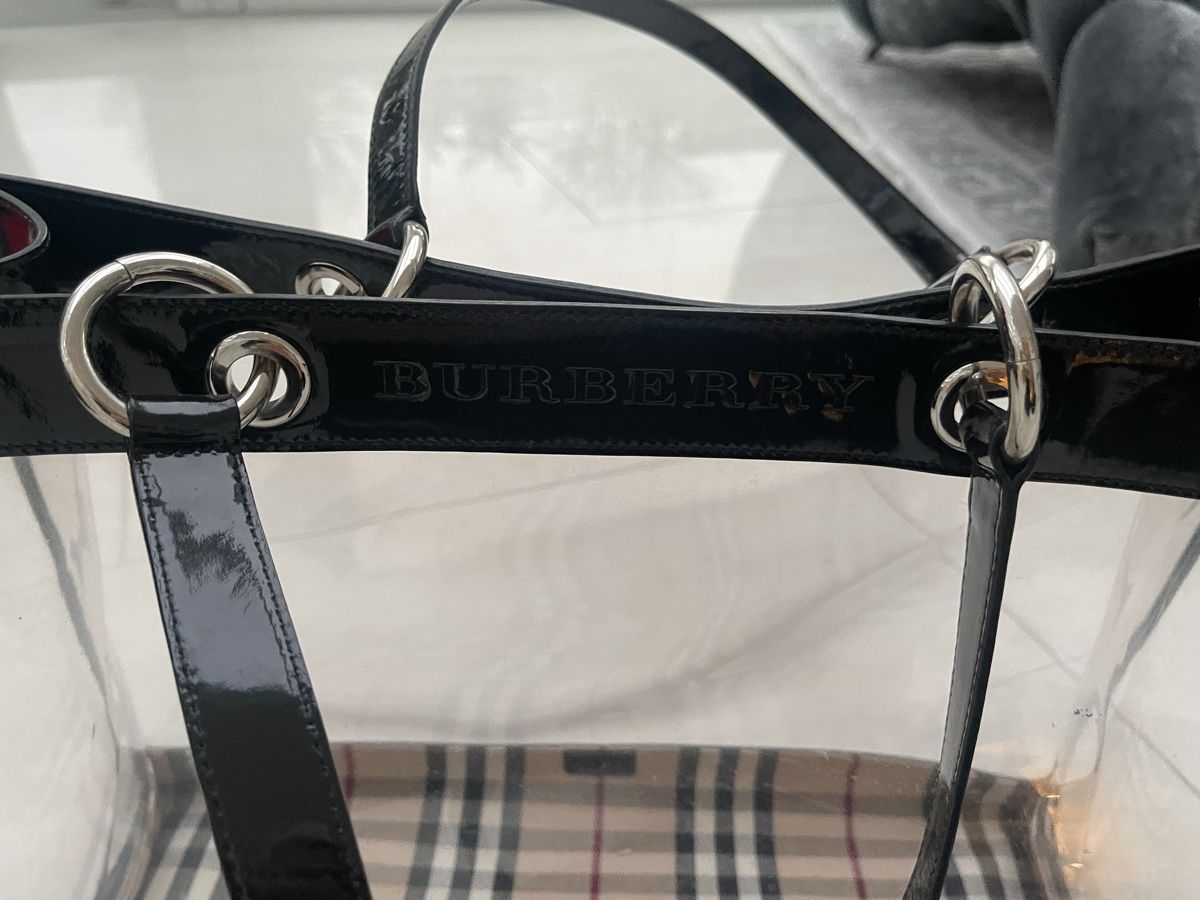 Burberry Borse da donna: Burberry Tasche transparent mit Tartan Innenfutter – Usato da Weisslingen venduto da Spiegelbild0 1