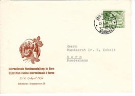 Brief, Internationale Hundeausstellung in Bern 1954