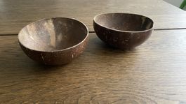 2 Kokosnussschalen Schüsseln Küche Smoothie Bowls Unik