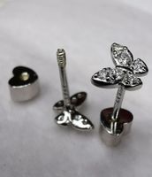 Boucles d'oreille argent diamants de moissanite de 0,144 ct