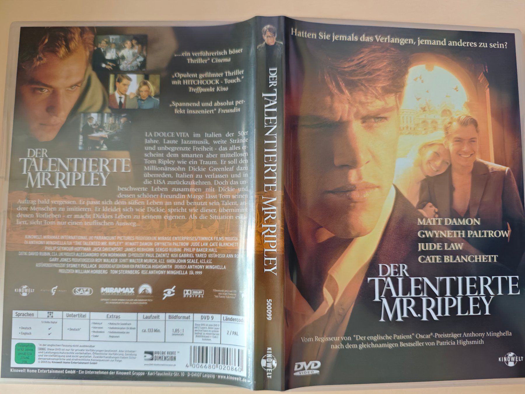 Tutti i DVDs: Der talentierte Mr. Ripley – Usato da Laufenburg venduto da Toni5010