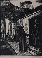 JEAN CHIEZE "LE CAPUCIN - BASTIA" CORSE 1932. Gravure bois
