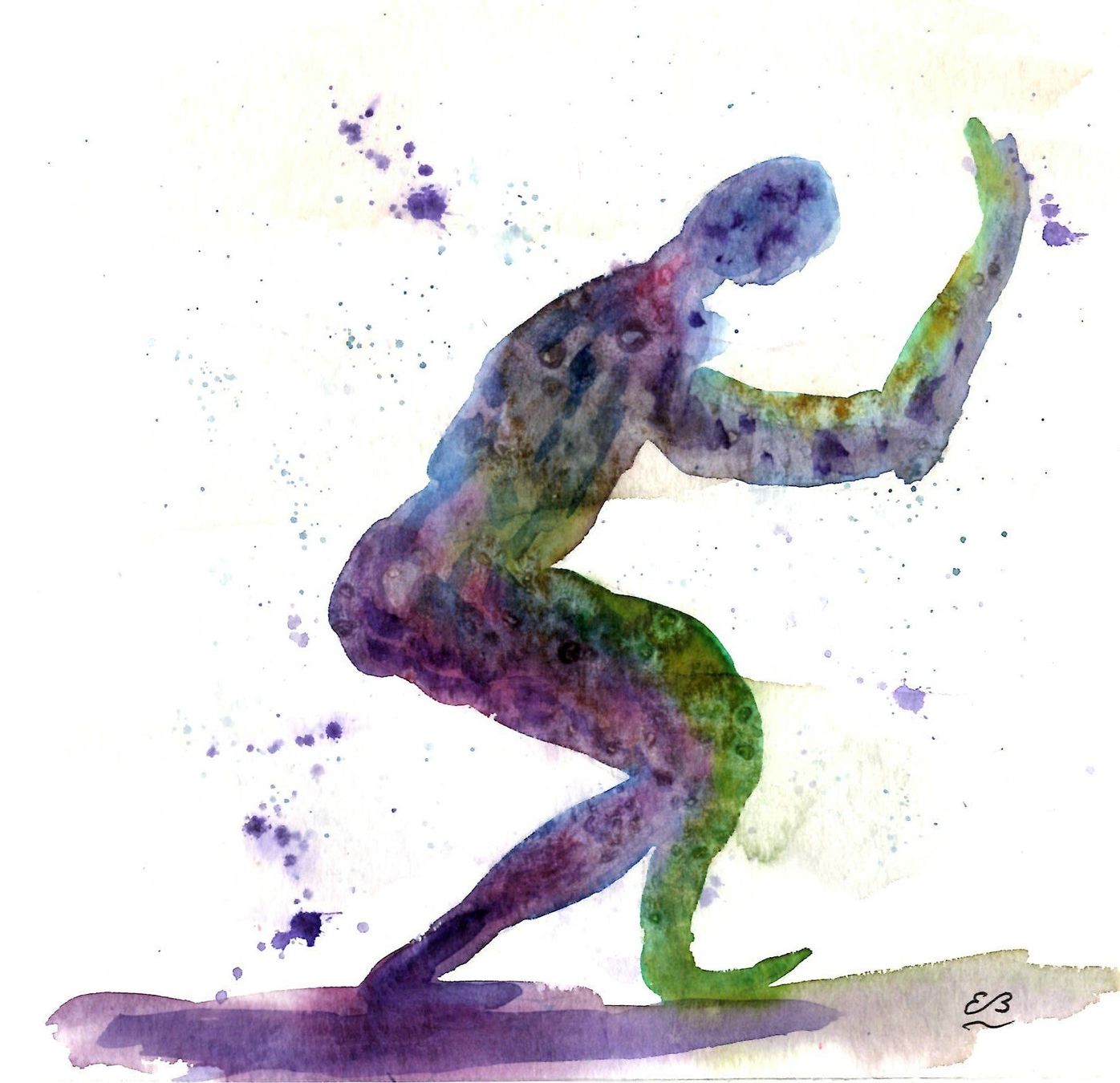 Dipinti: Aquarell: Körper Violet I – Nuovo (secondo la descrizione) da Fribourg venduto da erw_68dx
