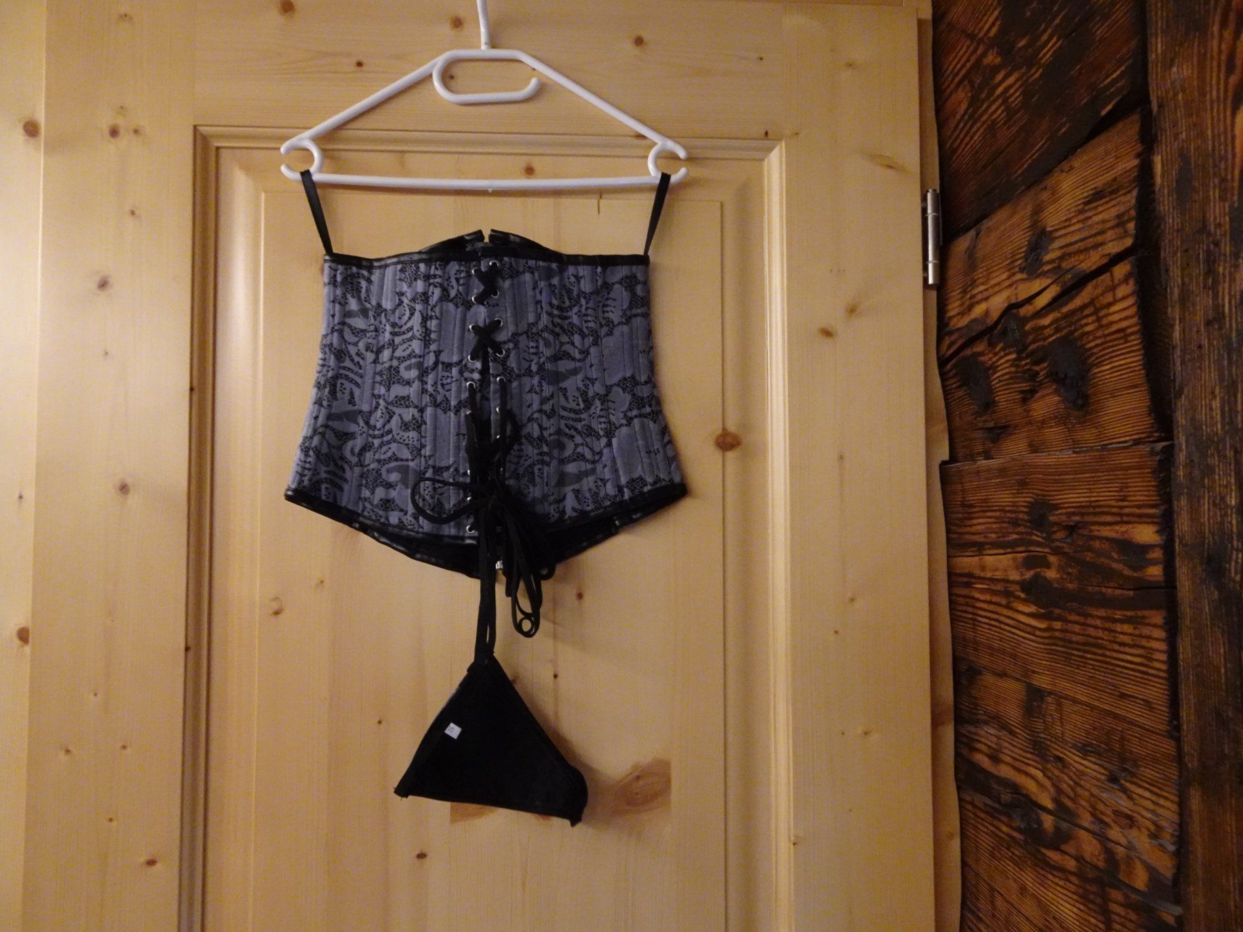 Altra biancheria intima: Unterbrust Corsage & String grau-schwarz Gr. XS/S - 260367 – Usato da Küssnacht am Rigi venduto da Pidu5 1