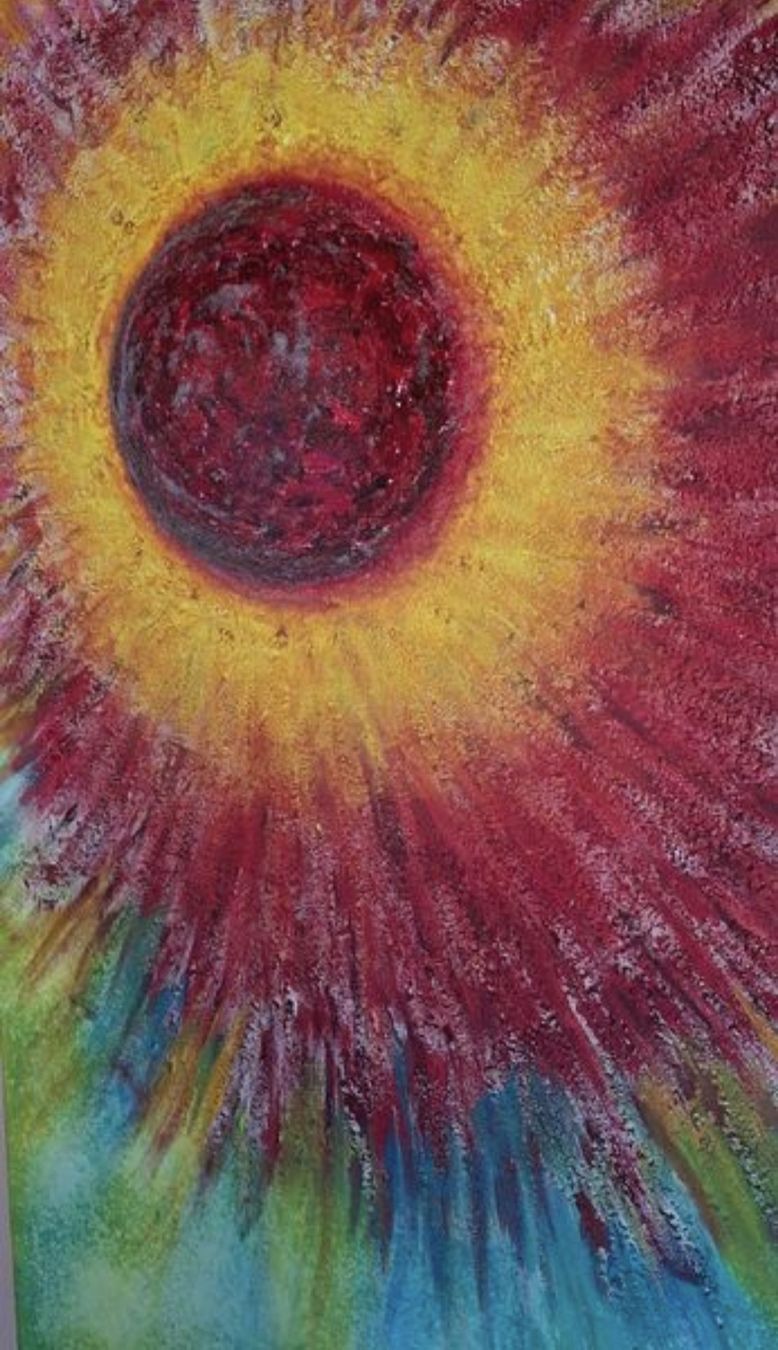 Dipinti: Gemälde Abstrakte Sonnenblume 3D handmade 60×80 – Nuovo (secondo la descrizione) da Riehen venduto da Steinbock1970 2