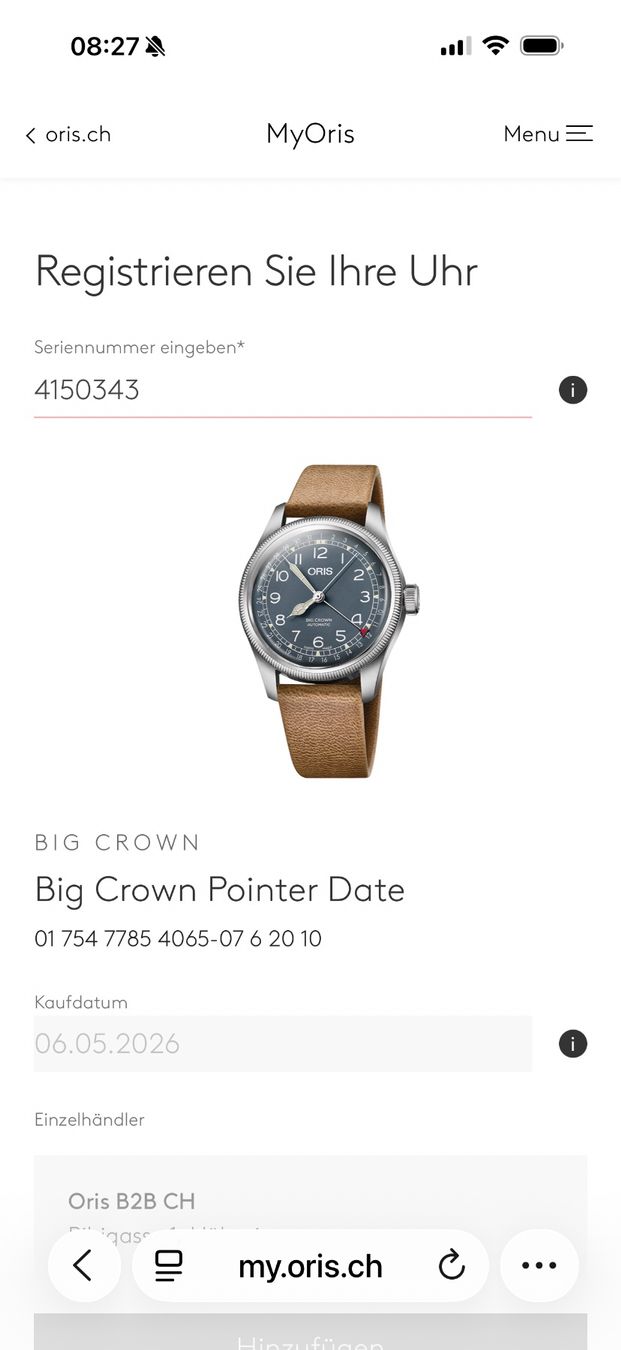 Oris Montres: Oris Big Crown Pointer – D'occasion à Zürich par timeio-swapwatch 3