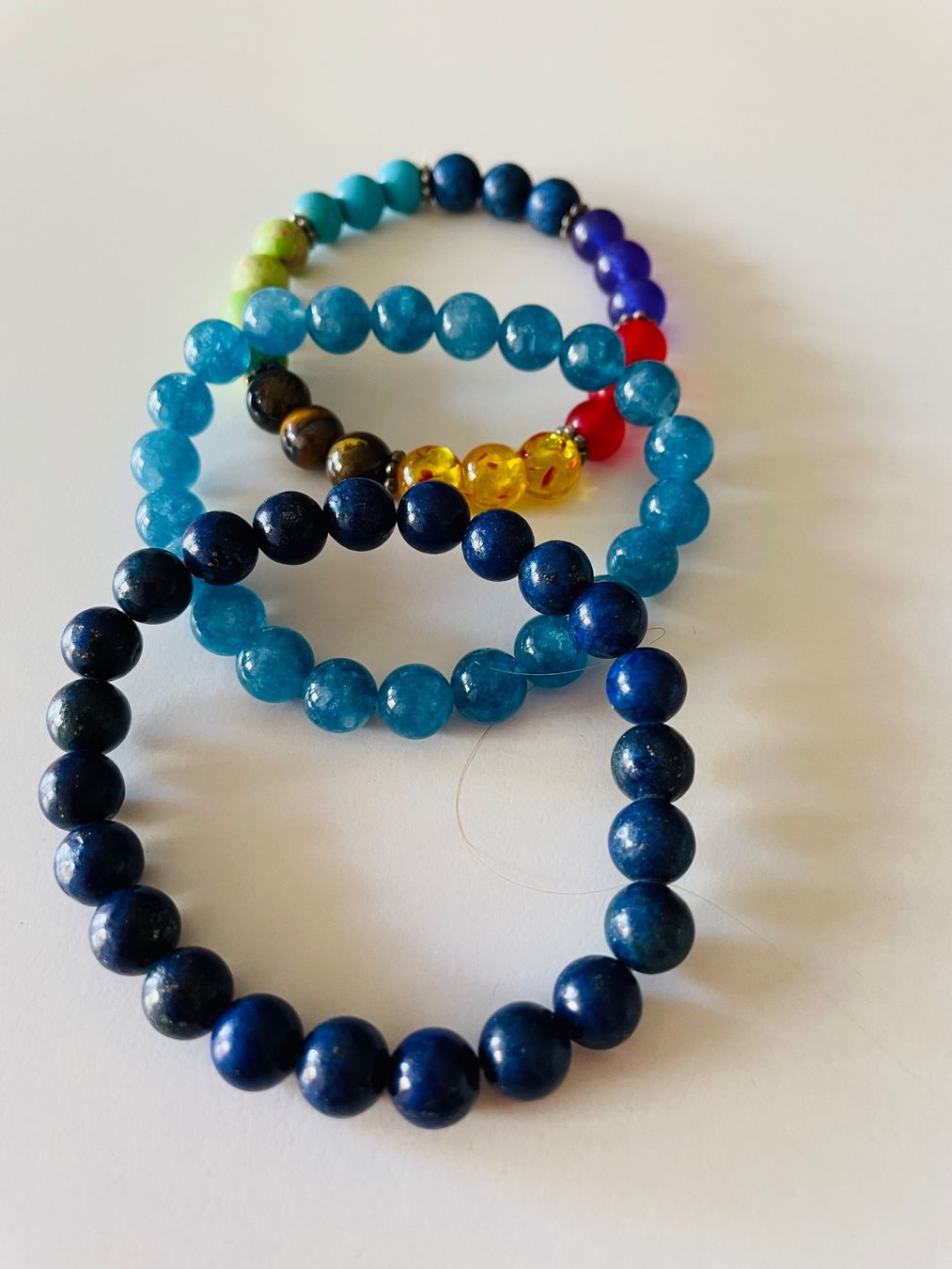 Altri gioielli: Sommer-Set: 3 Edelstein Armbänder, elastisch, neuwertig – Usato da Sursee venduto da Slnko1975
