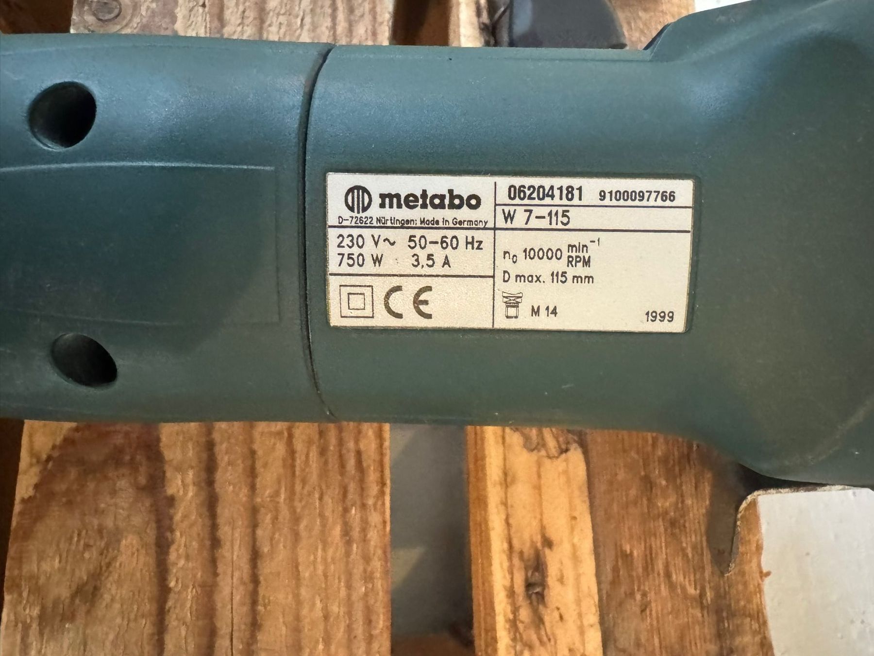 Tutte le macchine: Metabo Winkelschleifer – Usato da Urdorf venduto da robinson80 2