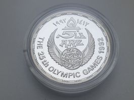 🇪🇬 Egypt 5 pounds, 1992 Silver .900 *Proof* (mintage 3000)