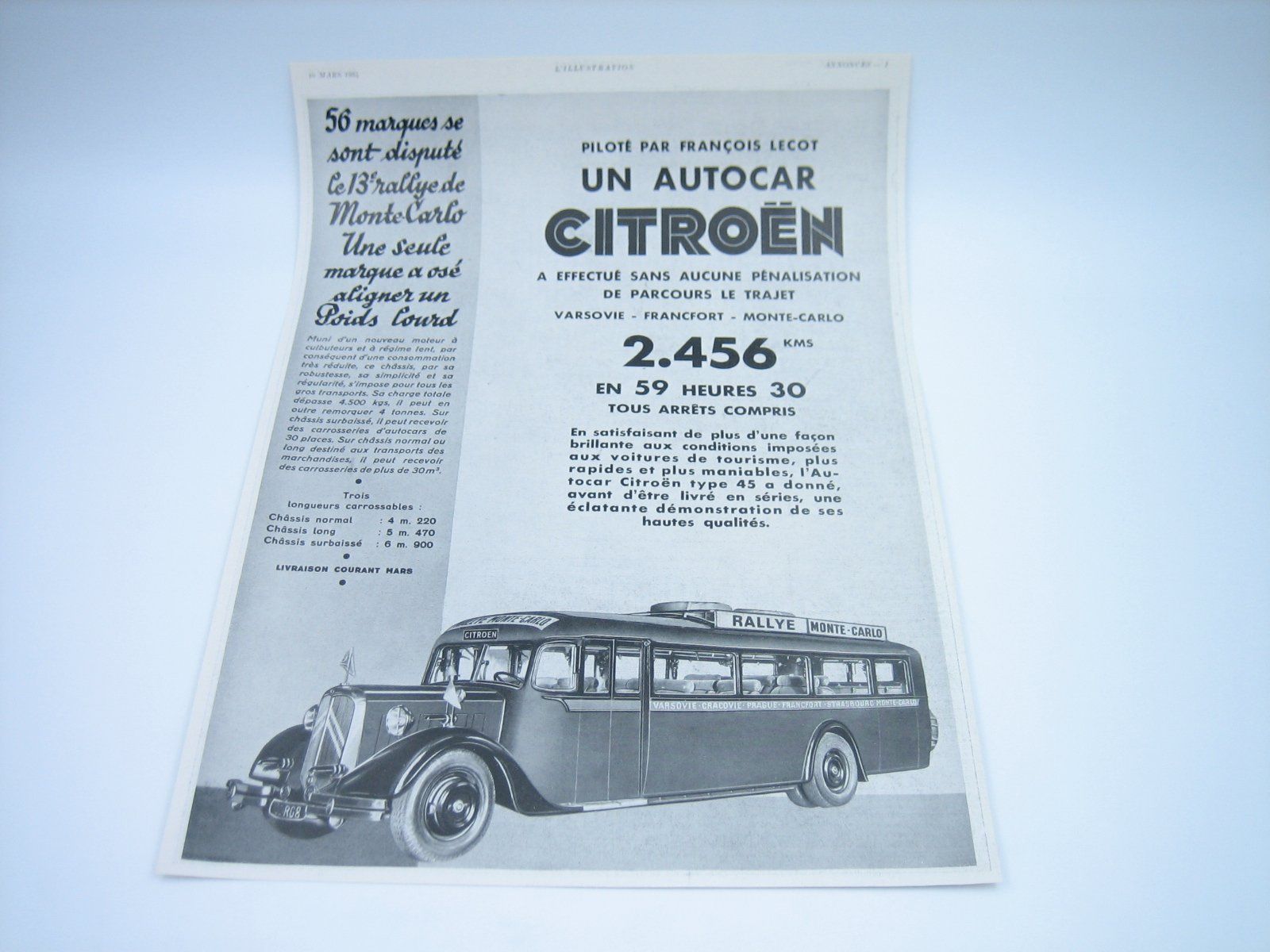 Foto & Immagini: Citroen Autocar altes Werbeblatt 1934 – Usato da Zürich venduto da Tomi118 3