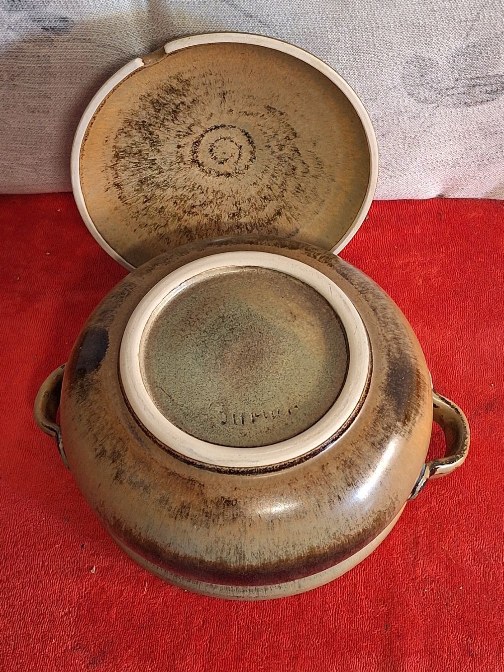 Pentole: Rustikale Suppenterrine/Topf mit Deckel, Vintage, Top! – Usato da Winterthur venduto da juszku 3
