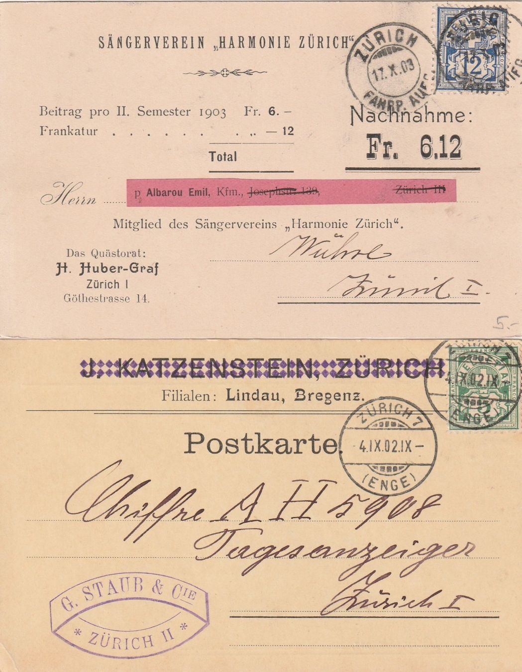 Cartoline postali: 10 verschieden antike Postkarten – Usato da Rupperswil venduto da Ema10 8