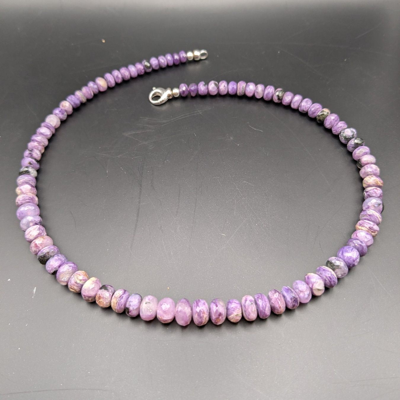 Catenine: Chaorit-Kette mit Karabiner in Silber 925 – Nuovo (secondo la descrizione) da Bern venduto da riu02