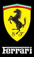 Fahne Ferrari hochkant schwarz F40 F50 Enzo F8 812 430 599