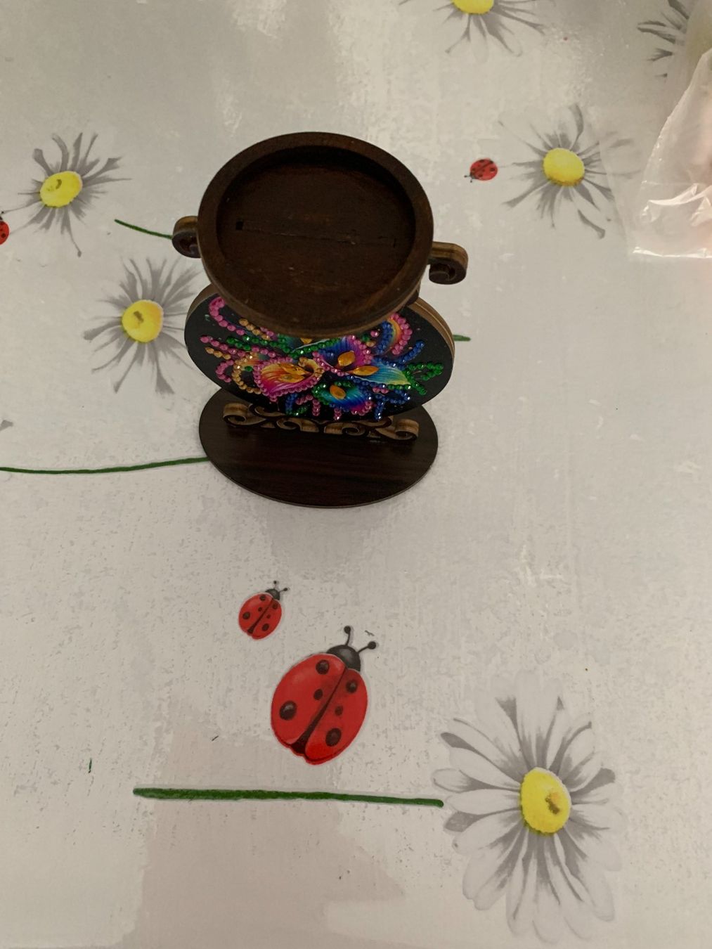 Portacandele: Kerzenhalter mit funkelnden Steinchen. – Nuovo e nell'imballaggio originale da Niederwangen BE venduto da gerberso 1