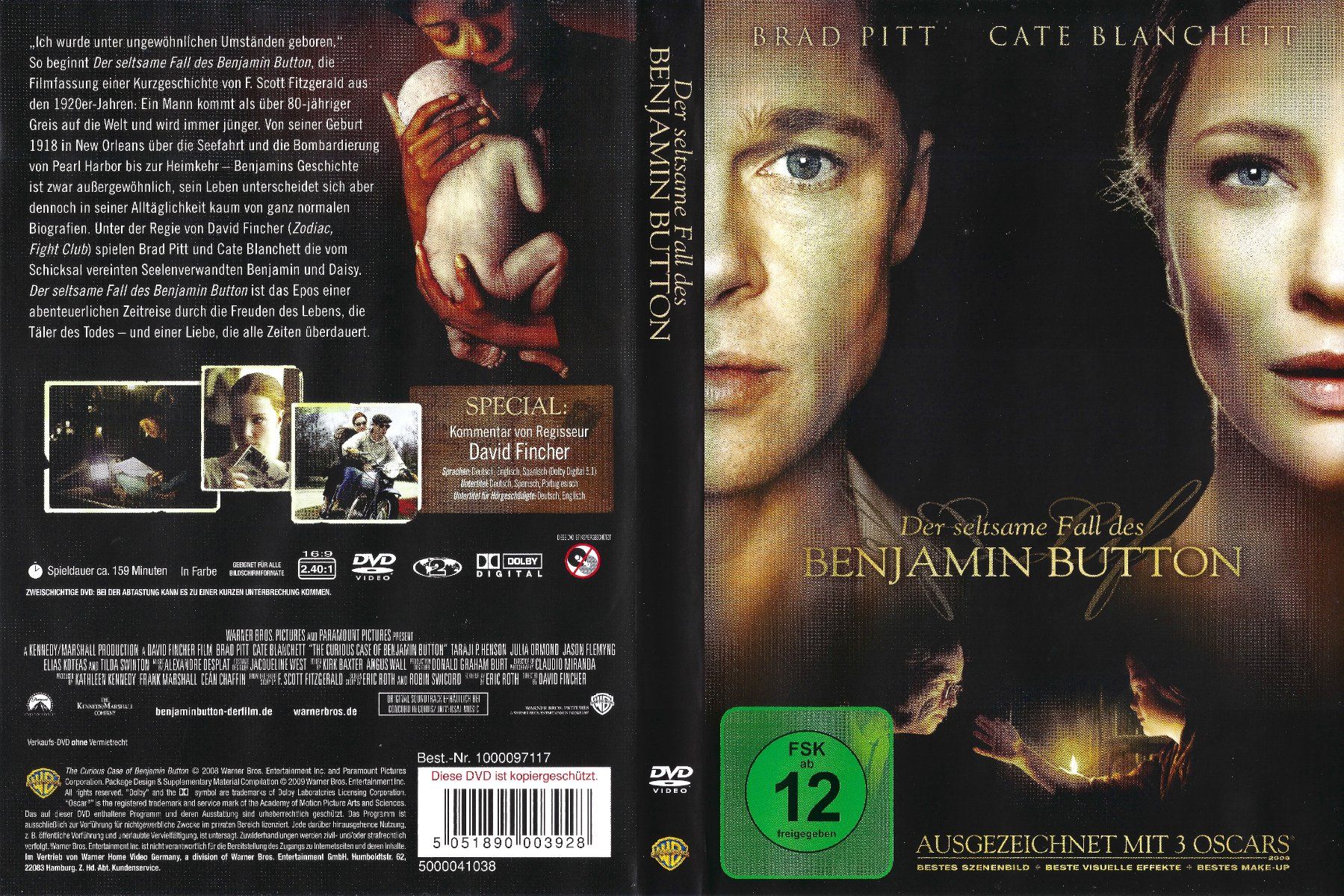 Tutti i DVDs: Der seltsame Fall des Benjamin Button (2008) – Usato da Zürich venduto da Cineasten