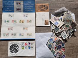Lot Canada Briefmarken: FDC, Sondermarken, auf Papier