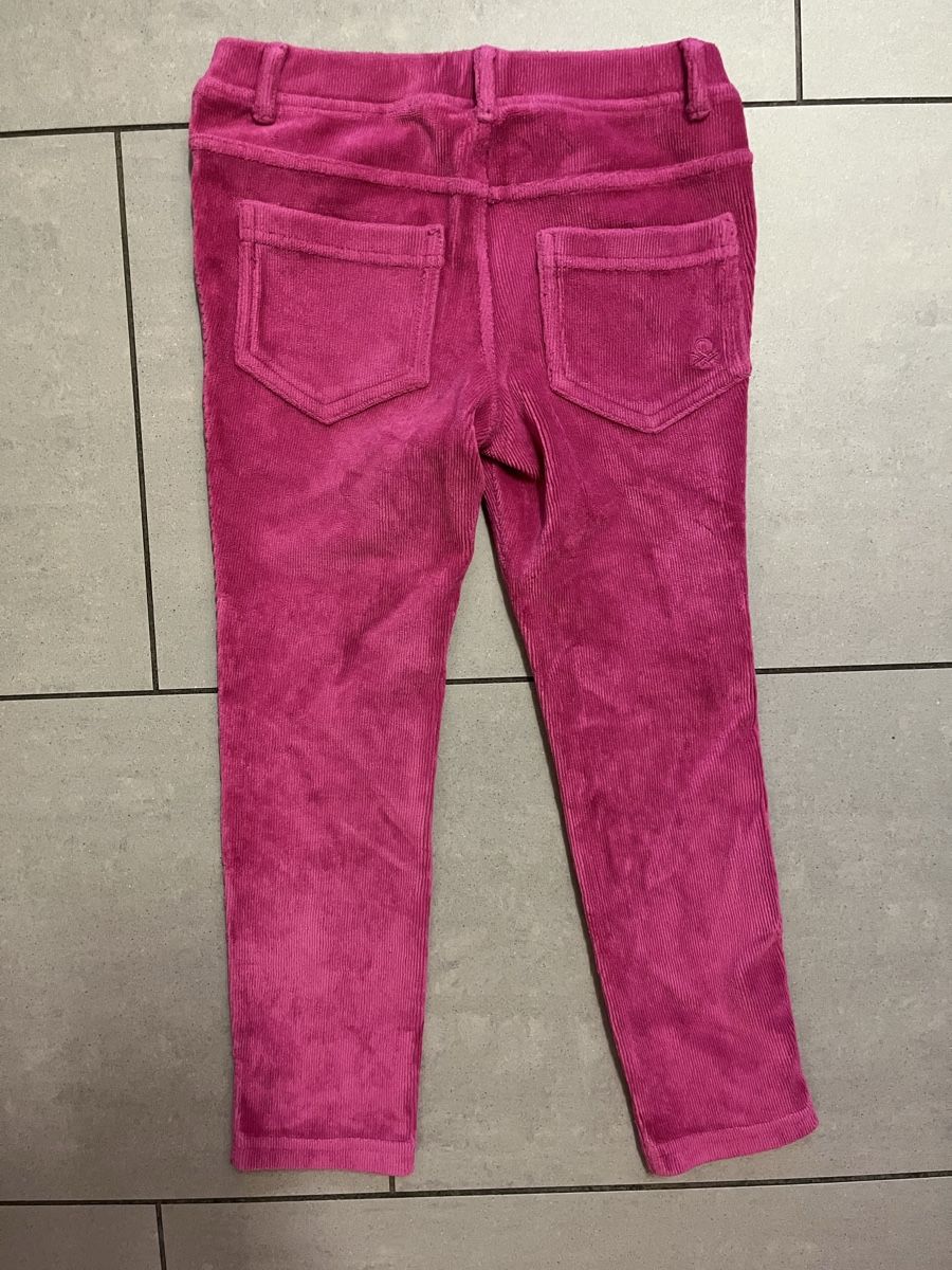 Benetton Pantaloni: Pinkige Benetton Chenille-Hose, Gr. 116 – Usato da Zürich venduto da jmg_8005 1