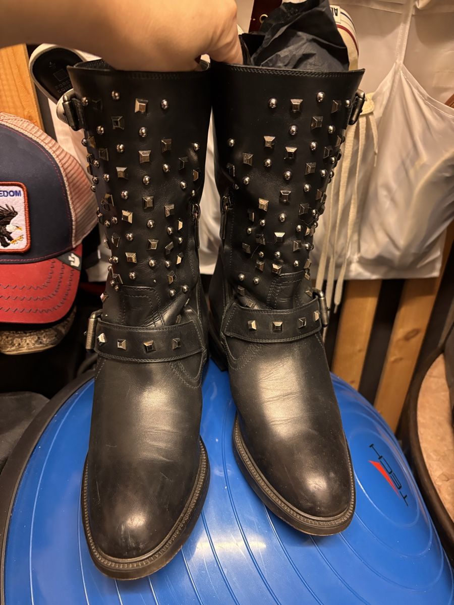 Santoni Scarpe da donna: Black Santoni leather boots – Usato da Zürich venduto da Sonikasantos 3