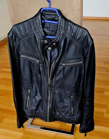 Manor Lederjacke Schwarz, Grösse M, Fabrikneu!