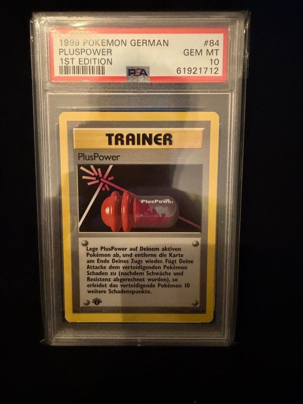 Pokémon Carte collezionabili: PSA 10 Pluspower 84/102 Basis Set 1. Edition Deutsch – Usato da Würenlos venduto da mbumech