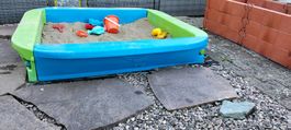 Sandkasten BIG blau und gruen gebraucht guter Zustand