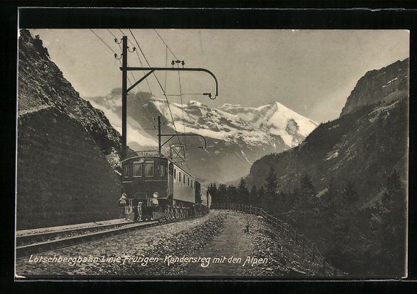 Cartes postales: Lötschbergbahn mit den Alpen, schweizer – D'occasion à Berlin par bartko-reher