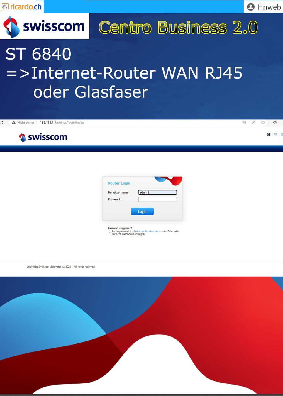 Swisscom Modem & Router: Centro Business Router 2.0 (85) – Usato da Kaisten venduto da Hnweb 3