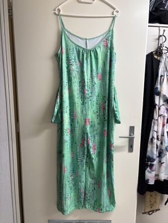 Jumpsuit Damen Grösse 2XL hellgrün Blumenmuster neu