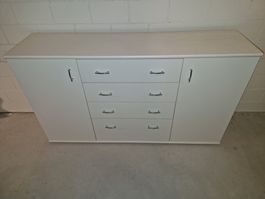 Weisses Sideboard – 4 Schubladen, 2 Türen