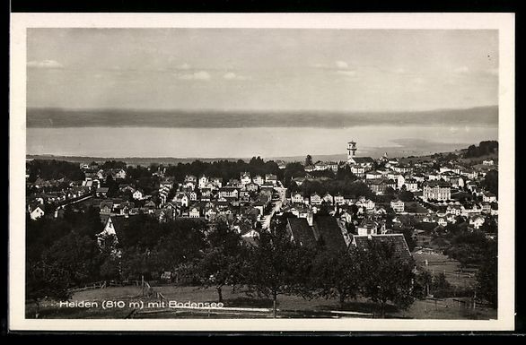 Ansichtskarten: AK Heiden, Mit Bodensee, 1939 – Gebraucht aus Berlin von bartko-reher