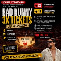 3 x Bad bunny Milano 18.07.2026