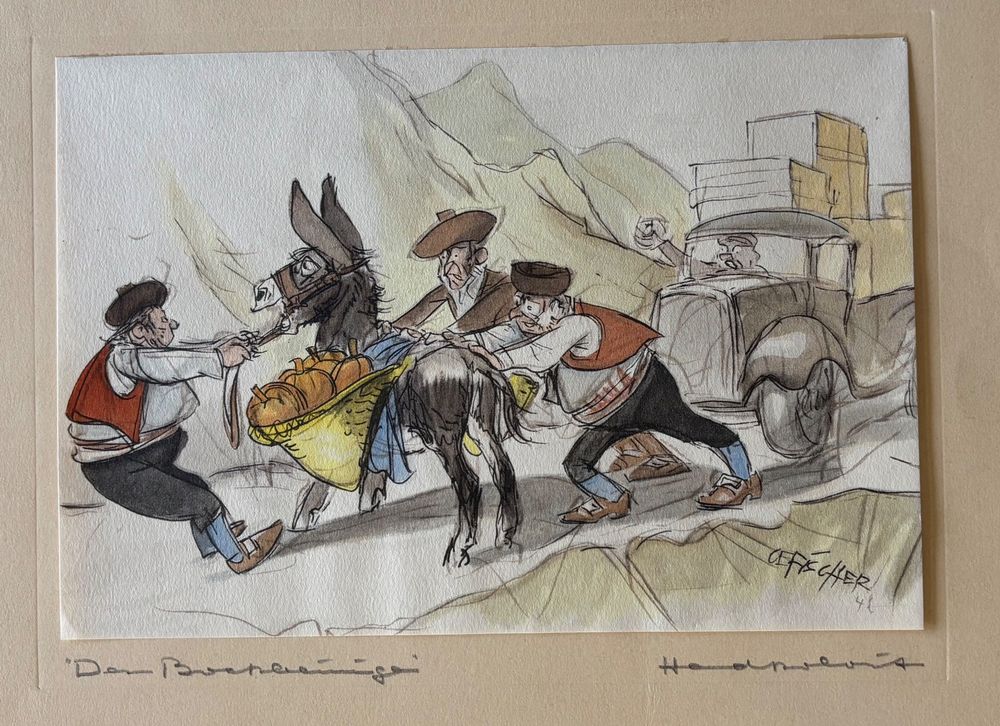 Carl Ernst Fischer (19001974), Lithographie, Der Boxbeinige (Gebraucht
