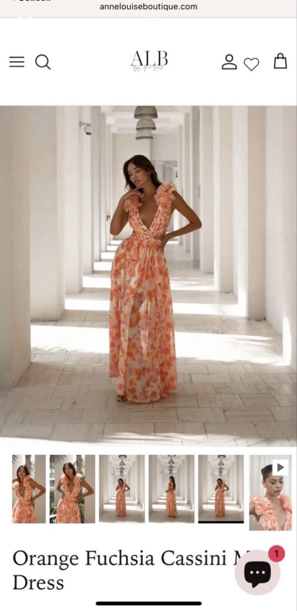 Vestiti: Orange Fuchsia Cassini Maxi Dress – Nuovo (secondo la descrizione) da Zürich venduto da sms_cpl8