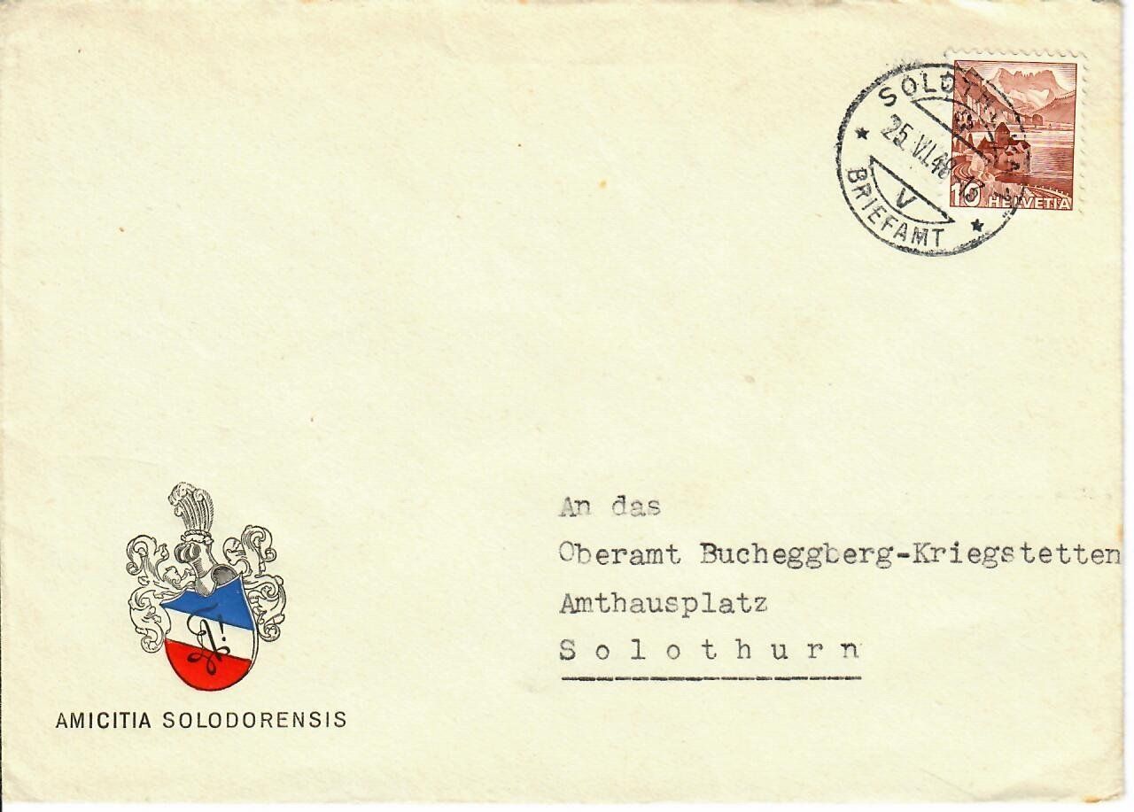 Tous les timbres: Brief, Amicitia Solodorensis - Solothurn 1948 – D'occasion à Hochdorf par Ziegel-16