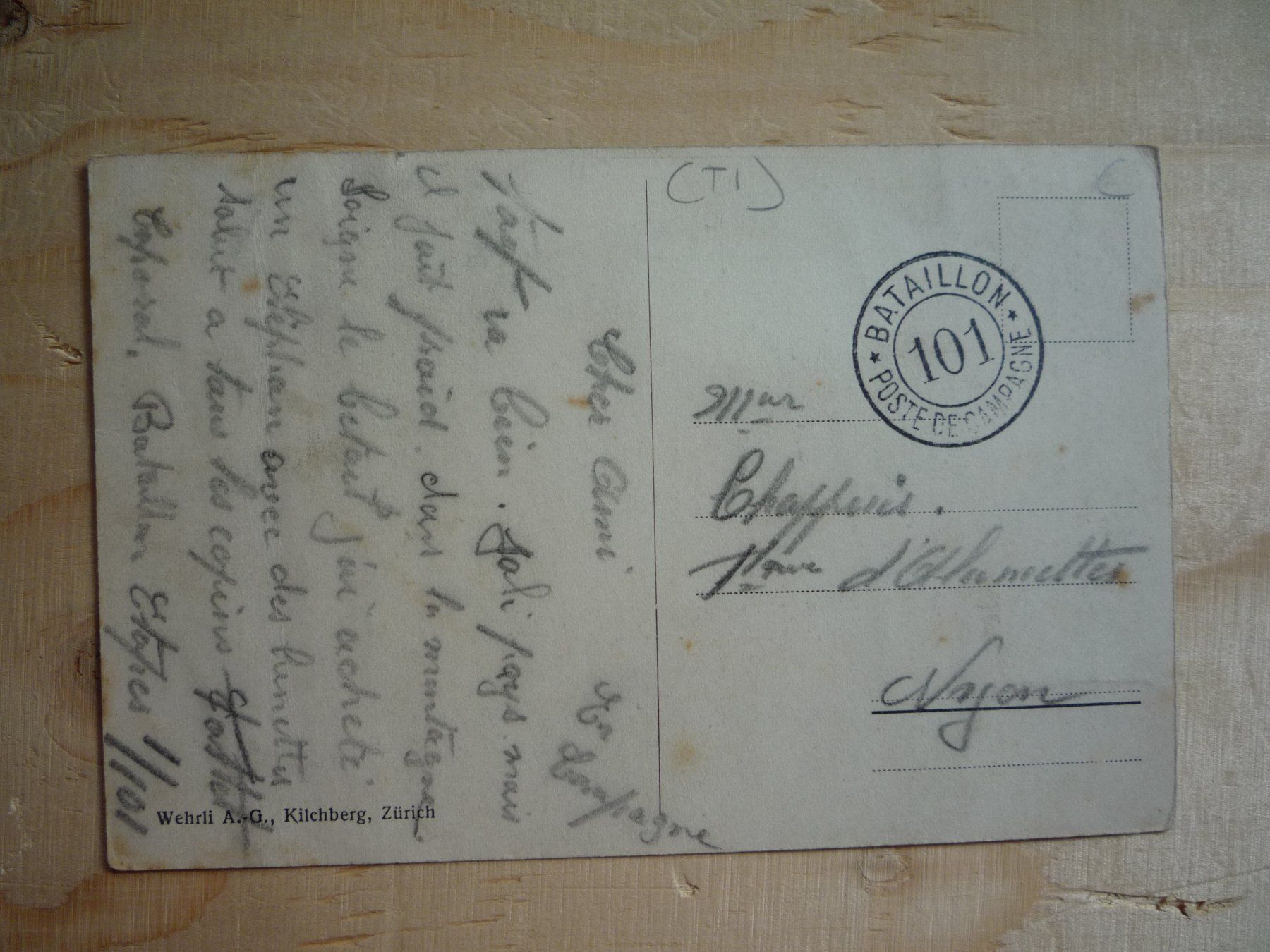 Cartoline postali: Biasca - Vedutta generale, Feldpost – Usato da Rieden SG venduto da Brockehuesli 2