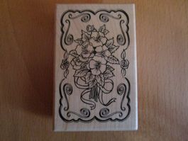 Holzstempel:  Blumenstraus