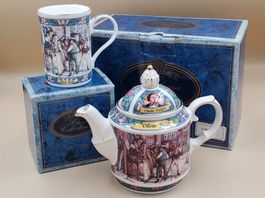 Duo théière et tasse Sadler / Oliver Twist Charles Dickens