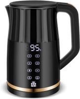 Edelstahl Wasserkocher 1,7L Temperaturwahl LED Warmhalten