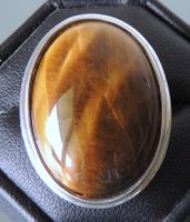 Silber 925 Tigerauge Fingerring Gr. 59