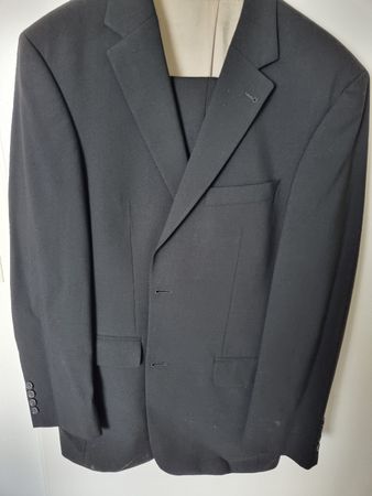 Edler DIGEL Anzug, Schwarz, Gr. 46/ Hose 50, Wolle-Mix, Top!