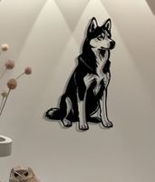 Metall Wandkunst Husky (30 cm)
