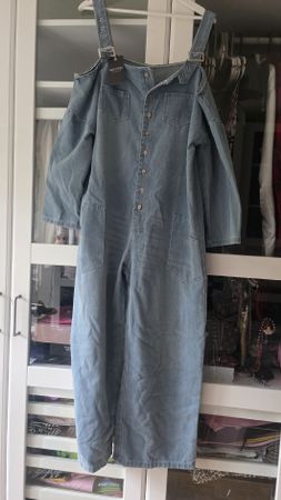 Jeans Overall Damen Hellblau Grösse L 42/44 mit Taschen Neu