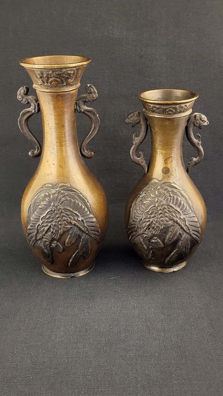 Vase & Récipients: Bronzevasen-Paar – D'occasion à Basel par spinne02
