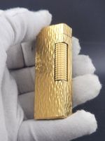 Goldenes Dunhill Feuerzeug Hammerschlag mit 6 M. Garantie